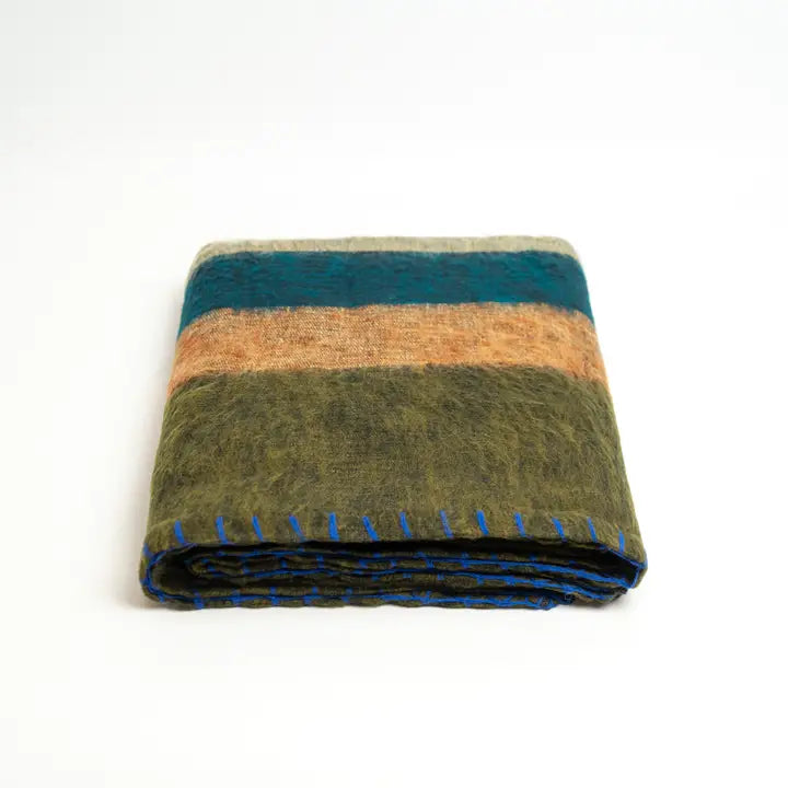 Extra Soft Yak Wool Travel Throw Blanket 46"x90" Handmade